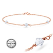 Tripple Crystal Beads Swarovski Silver Bracelet BRS-654 SWA (CR)